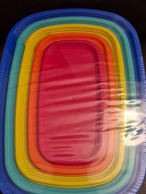 Color Pop Bright Multicolor 5-Piece Food Storage Set - Rainbow Party Pack